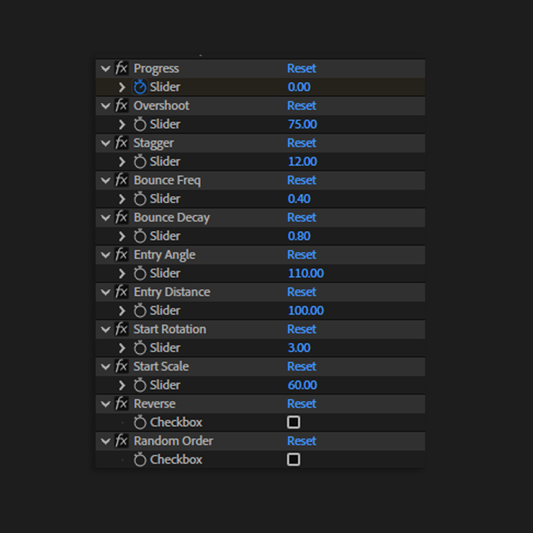 Text Animations Preset Pack